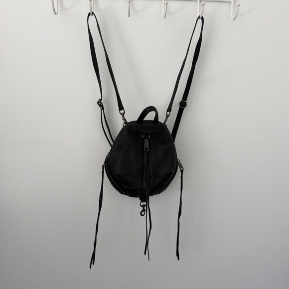 Rebecca Minkoff Handbags - Rebecca Minkoff Julian Backpack Women Medium Black NWOT Pebbled Leather Tassel